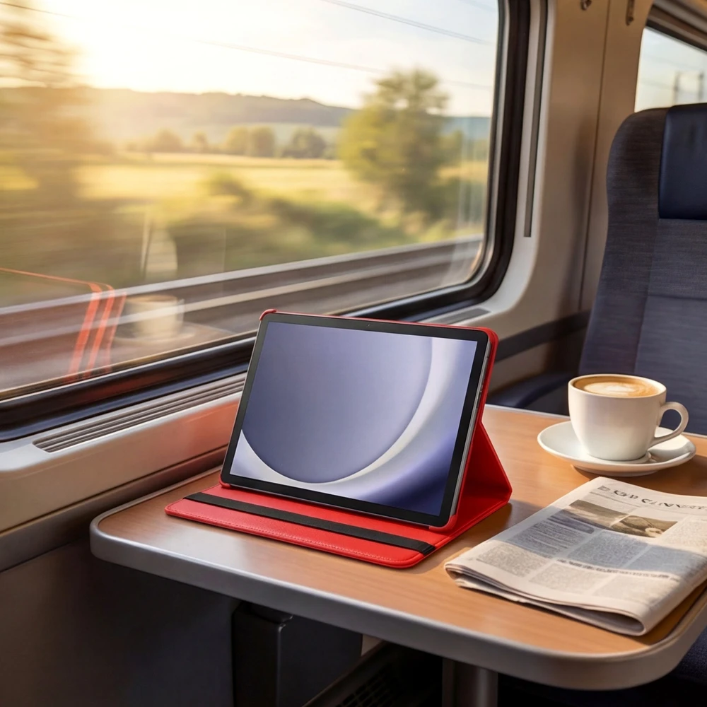 Planšetinio kompiuterio dėklas Strado-Tech Obrotowe 360, skirtas Samsung Galaxy Tab A11+ Plus 10.9 2025 / A11 Plus
