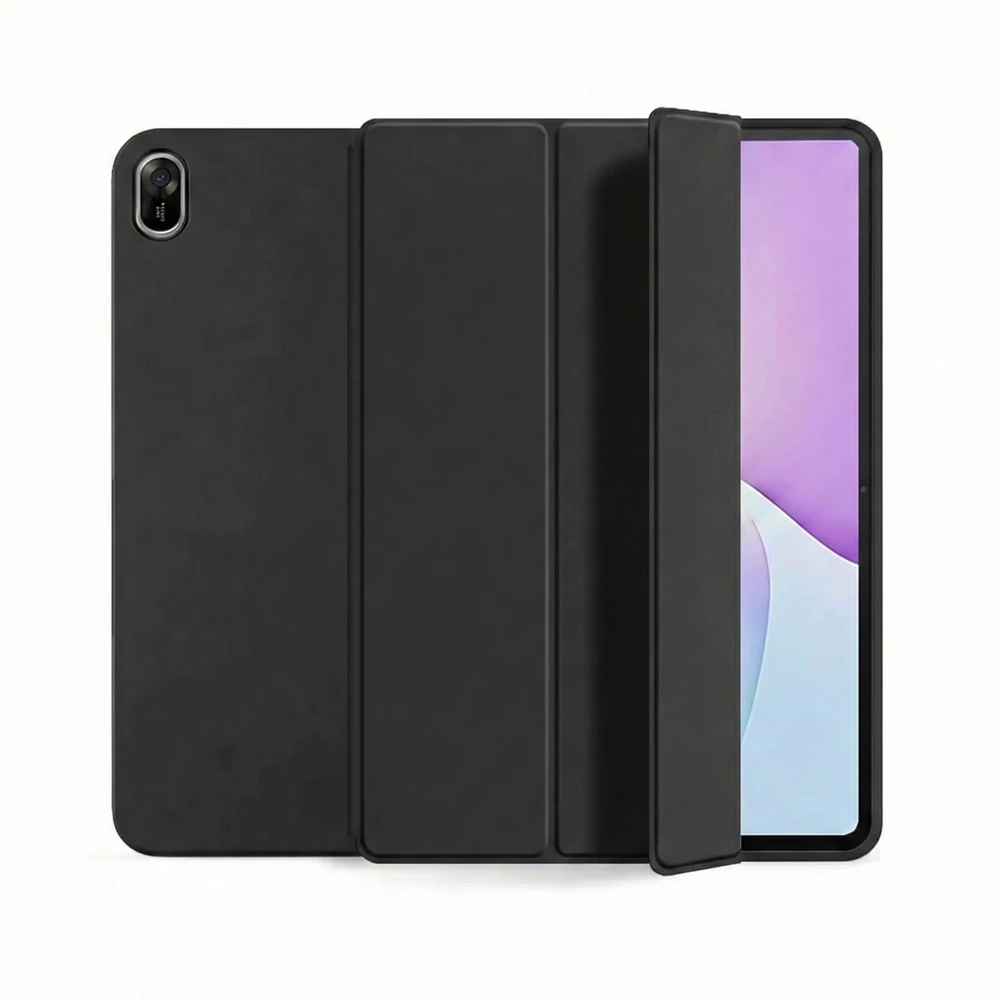 Planšetinio kompiuterio dėklas Strado-Tech Smart, skirtas Huawei MatePad Air 11 2023 / MatePad 11.5 S 2024 2025 su dangteliu / Huawei MatePad Air 11.5 2024, juodas – apsauginis
