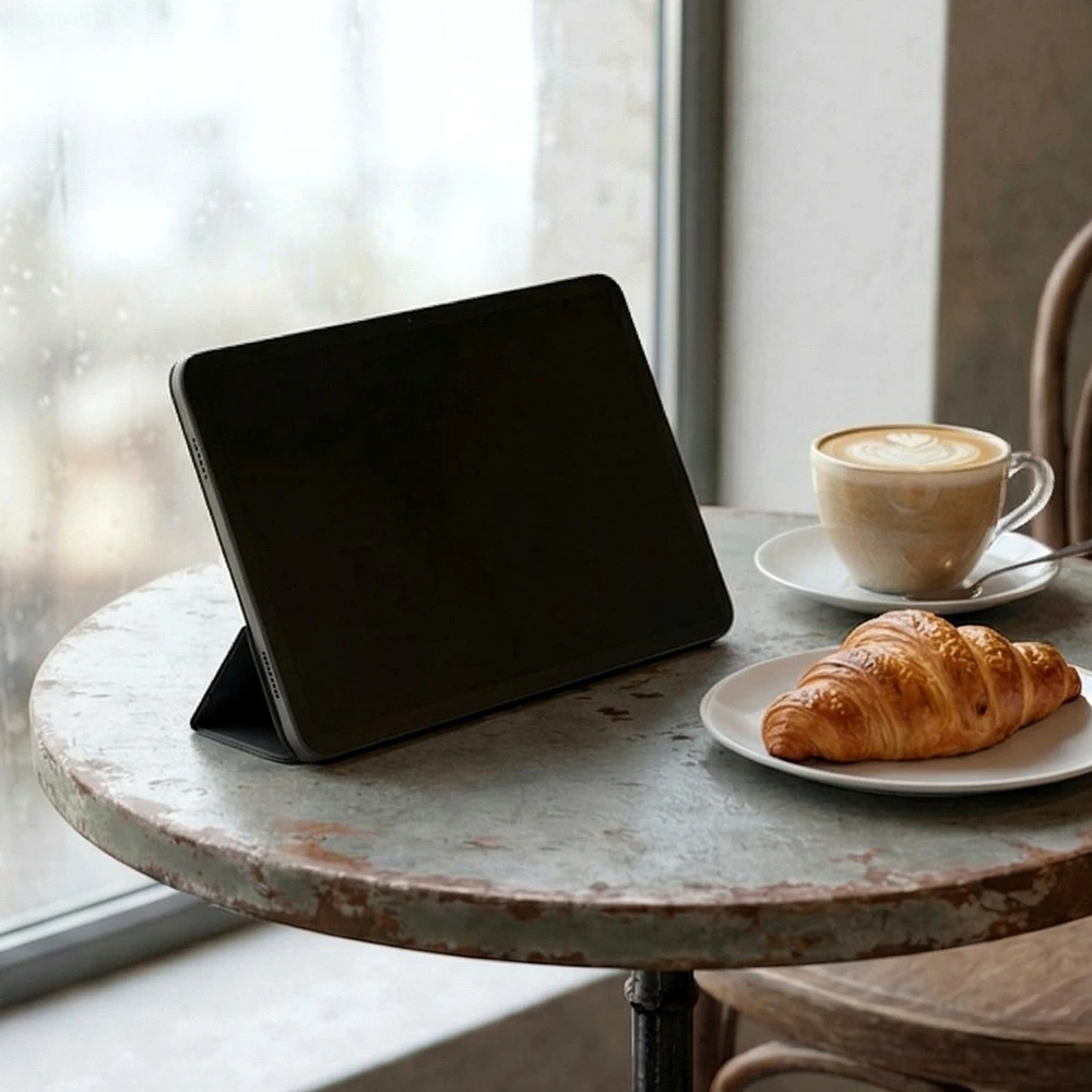 Planšetinio kompiuterio dėklas Strado-Tech Smart, skirtas Huawei MatePad Air 11 2023 / MatePad 11.5 S 2024 2025 su dangteliu / Huawei MatePad Air 11.5 2024, juodas – apsauginis
