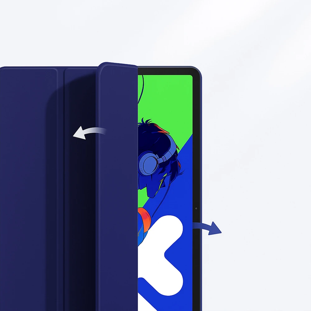 Planšetinio kompiuterio dėklas Strado-Tech Smart skirtas Lenovo Idea Tab Pro / Pro MT 2025, tamsiai raudonas – apsauginis su stovu, prieiga prie prievadų ir mygtukų