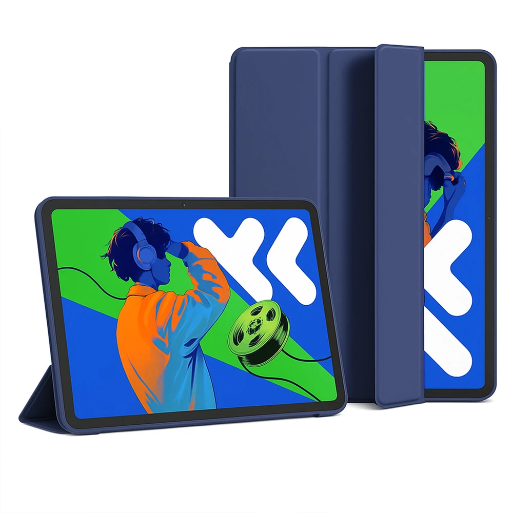 Planšetinio kompiuterio dėklas Strado-Tech Smart skirtas Lenovo Idea Tab Pro / Pro MT 2025, tamsiai raudonas – apsauginis su stovu, prieiga prie prievadų ir mygtukų