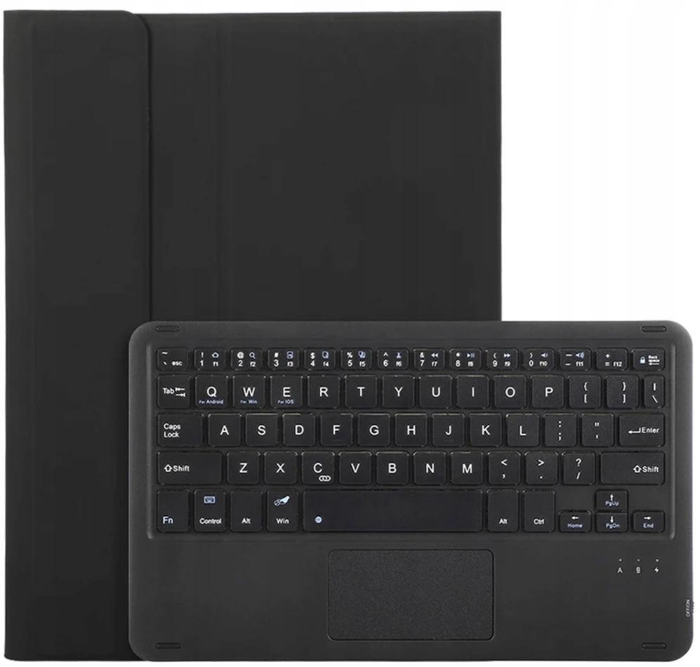 Planšetinio kompiuterio dėklas Strado-Tech su klaviatūra Lenovo Tab Plus 11.5 - apsauginis su stovu, prieiga prie prievadų ir mygtukų