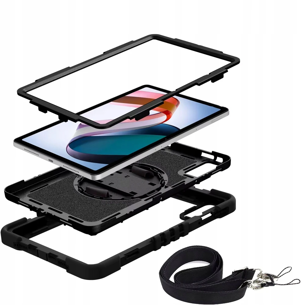 Dėklas na tablet SUPERO Dėklas pancerne su laikikliu Shockproof do Xiaomi Redmi Pad SE 2023 11", juoda