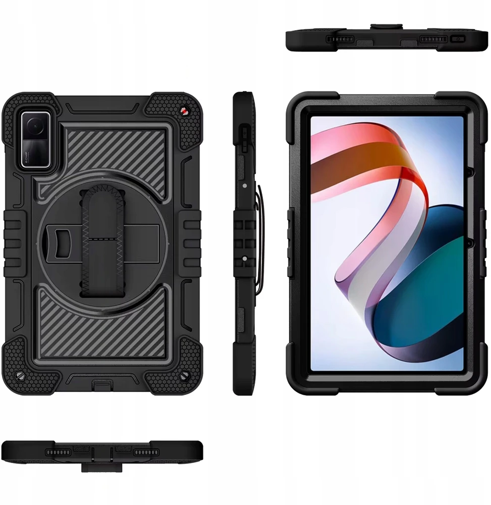 Dėklas na tablet SUPERO Dėklas pancerne su laikikliu Shockproof do Xiaomi Redmi Pad SE 2023 11", juoda