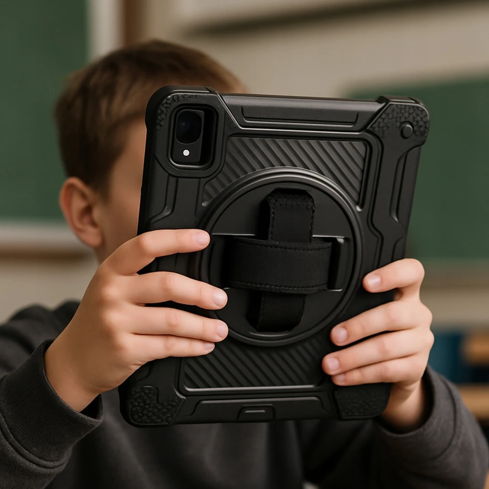 Dėklas na tablet SUPERO Dėklas pancerne su laikikliu Shockproof do Xiaomi Redmi Pad SE 2023 11", juoda