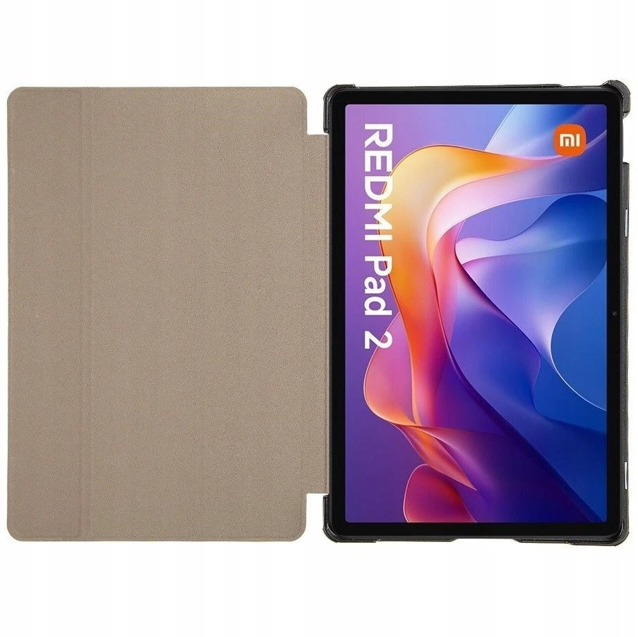 Tactical Book Tri Fold dėklas skirtas Xiaomi Redmi Pad 2 juodos spalvos