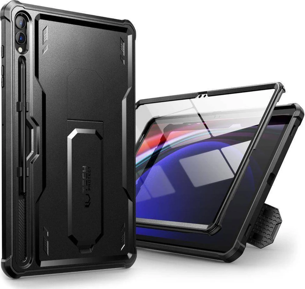 Tech-Protect Kevlar Pro Samsung Galaxy Tab S9+ 12.4" X810 / X816B – dėklas planšetiniam kompiuteriui juodos spalvos