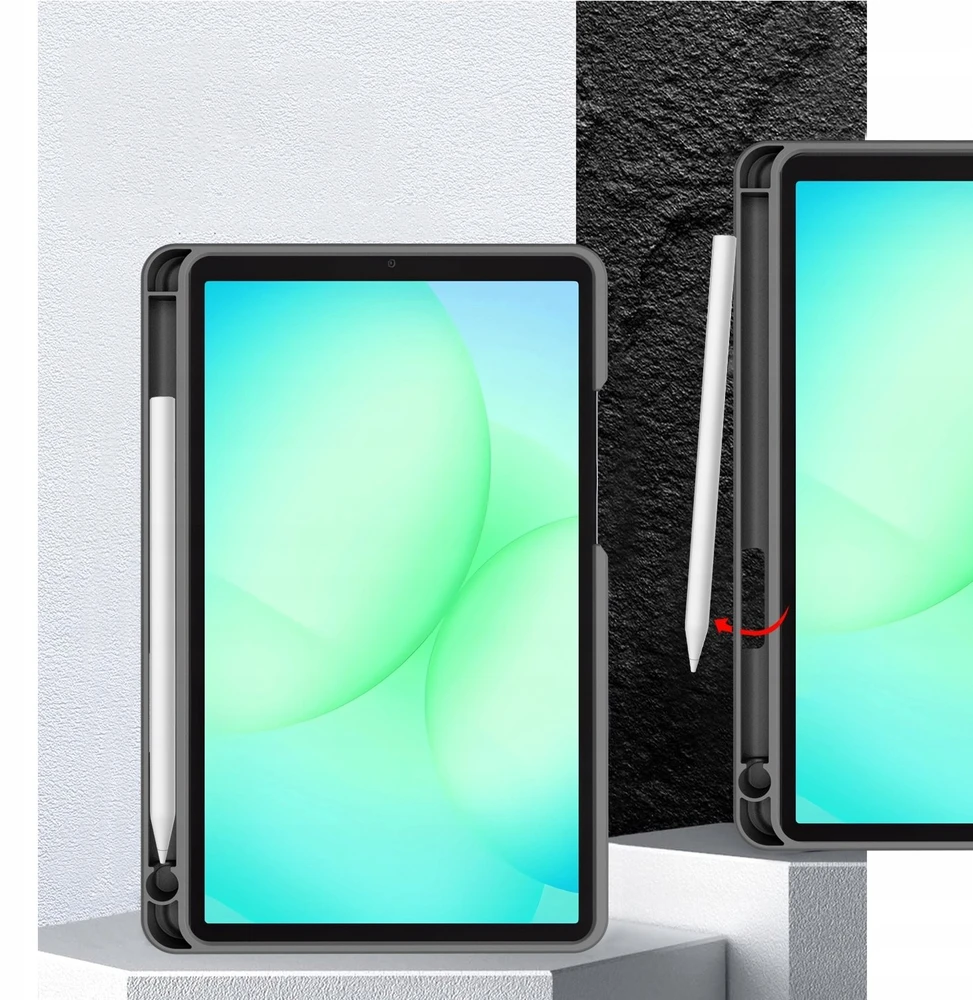 „Tech-Protect SC PEN Canvas“ dėklas, skirtas „Galaxy TAB A9+ / A11+ PLUS 11.0 X210 / X215 / X216 / X230 / X235 / X236“ planšetiniams kompiuteriams, pilkas