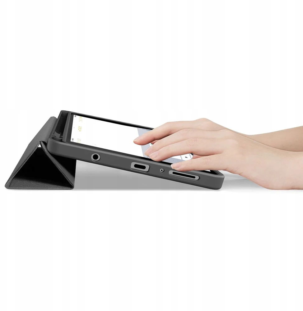 „Tech-Protect SC PEN Canvas“ dėklas, skirtas „Galaxy TAB A9+ / A11+ PLUS 11.0 X210 / X215 / X216 / X230 / X235 / X236“ planšetiniams kompiuteriams, pilkas
