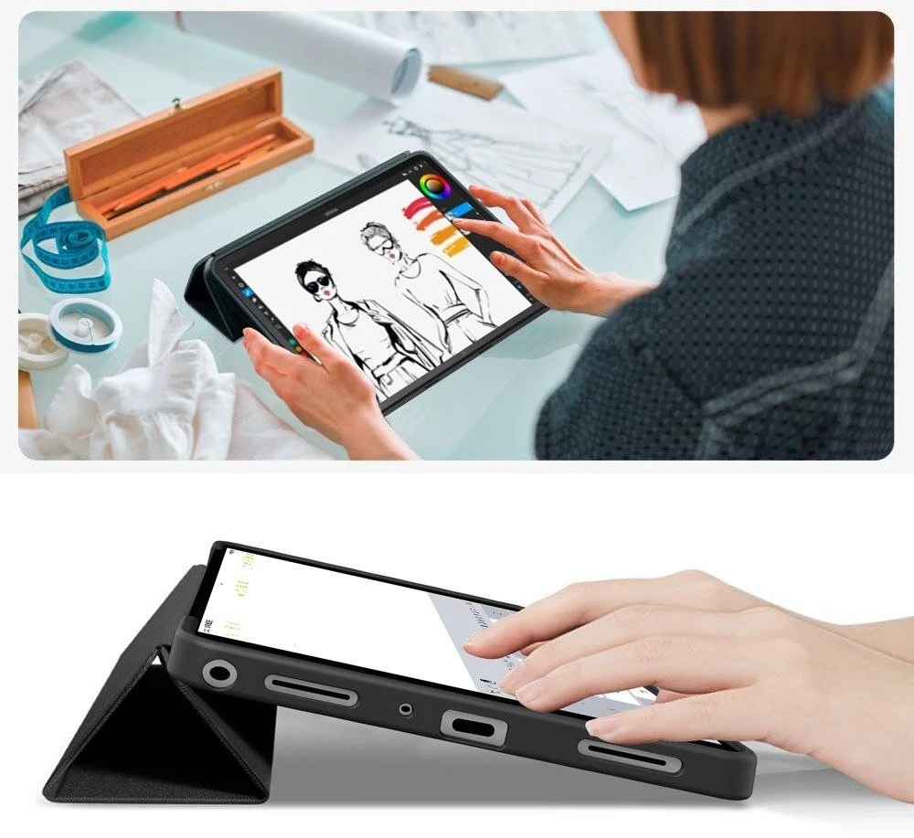 Tech Protect TechProtect Smartdėklas skirtas Samsung Galaxy Tab A9+ / A11+ Plus 11.0 X210 / X215 / X216 / X230 / X235 / X236 – juodos spalvos