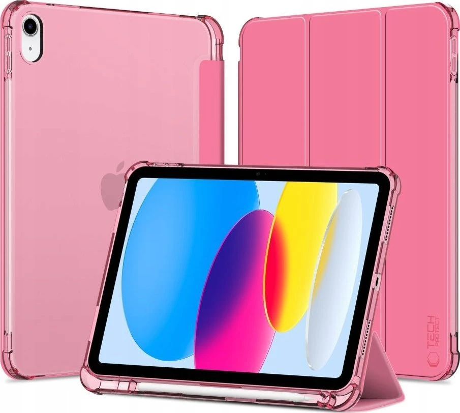 Tech-Protect SC Pen Hybrid Apple iPad 10 / 2022 / 11″ 11 / 2025 – Rožinė – dėklas planšetei skaidrus