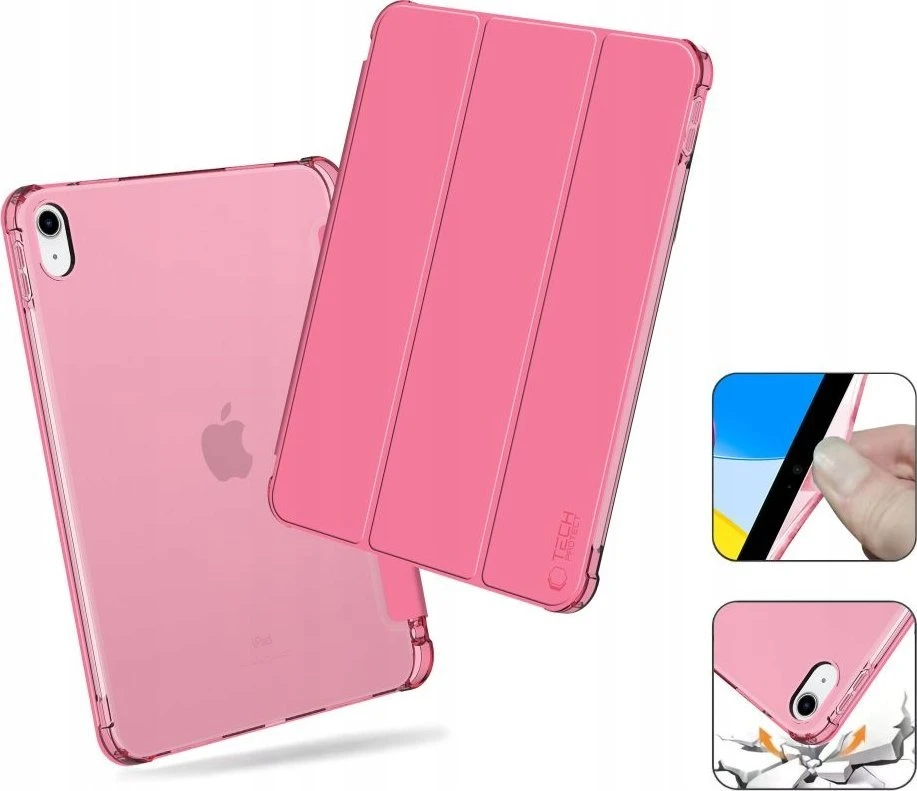 Tech-Protect SC Pen Hybrid Apple iPad 10 / 2022 / 11″ 11 / 2025 – Rožinė – dėklas planšetei skaidrus