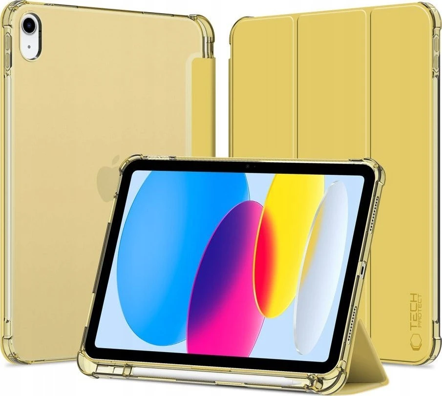 Tech-Protect SC Pen Hybrid Apple iPad 10 / 2022 / 11” 11 / 2025 – Geltona – dėklas planšetei skaidrus