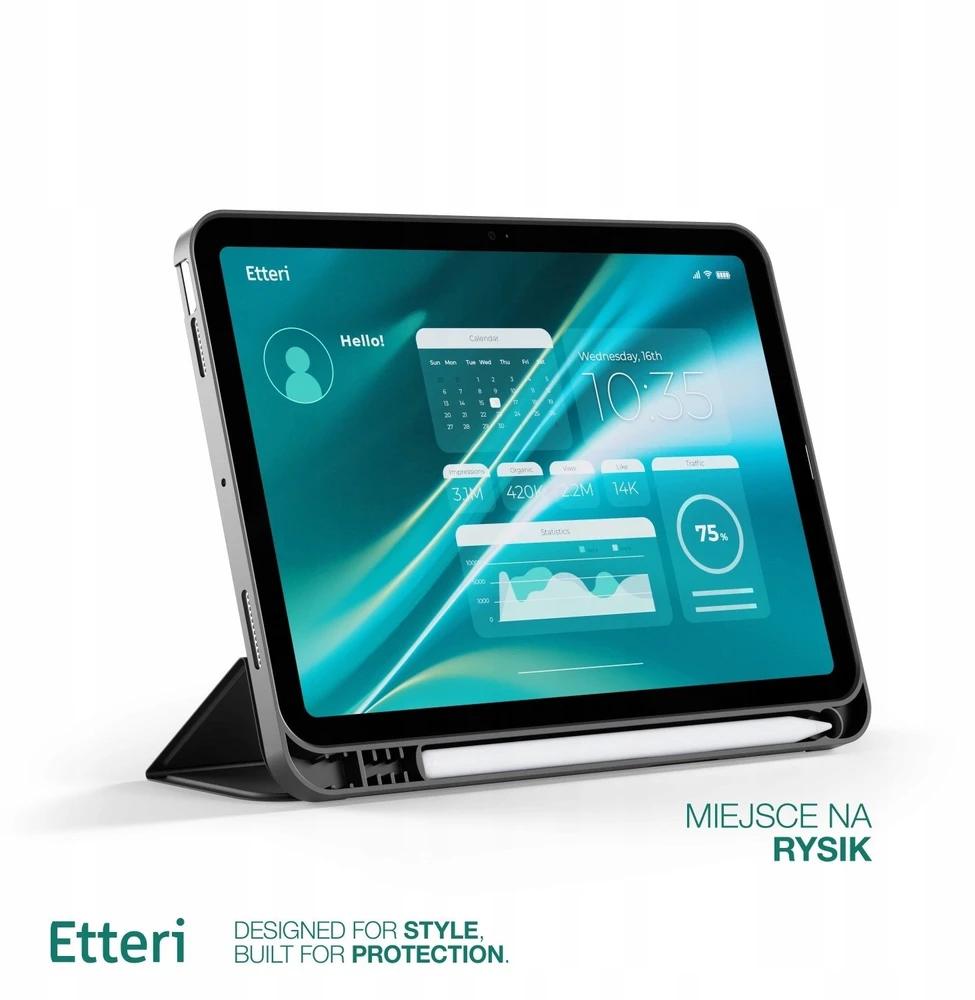 Etteri dėklas Samsung Galaxy Tab A9 2023 / A11 2025 8,7′ juodas