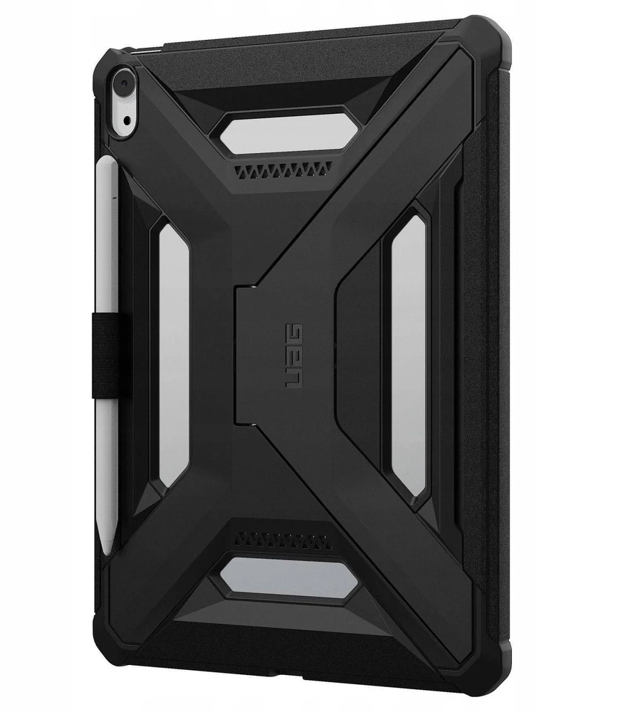 Urban Armor Gear UAG Scout Plus nugarėlė su stovu, skirta iPad Air 11 colių (2026) M4 / (2025) M3 / (2024) M2 – Juoda