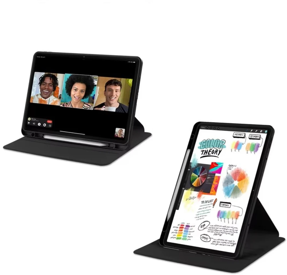 Planšetinio kompiuterio dėklas Uniq 360 pasukamas Premium Redmi Pad Pro 12.1 2024 / Poco Pad 12.1 Juodas