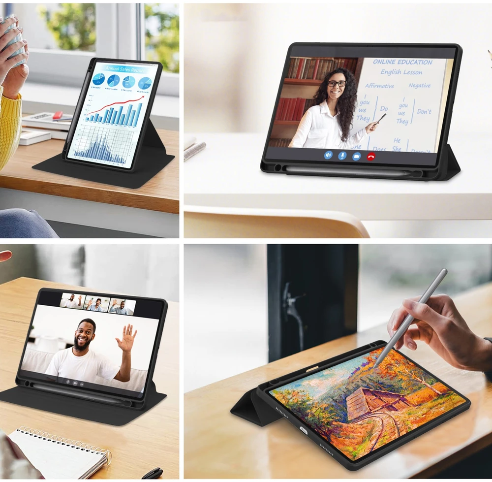 Dėklas na tablet Uniq Dėklas 360 Obrotowe Premium Redmi Pad Pro 12.1 2024 / Poco Pad 12.1 Juodas
