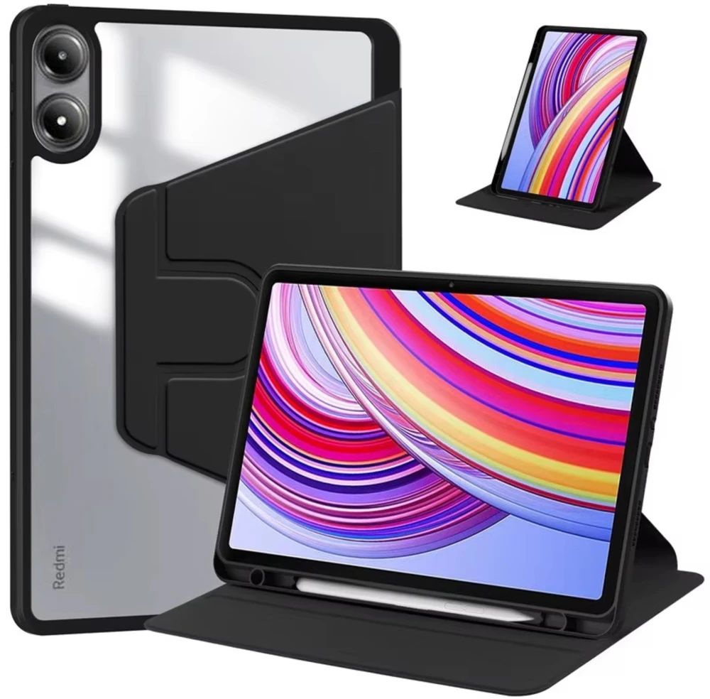 Dėklas na tablet Uniq Dėklas 360 Obrotowe Premium Redmi Pad Pro 12.1 2024 / Poco Pad 12.1 Juodas