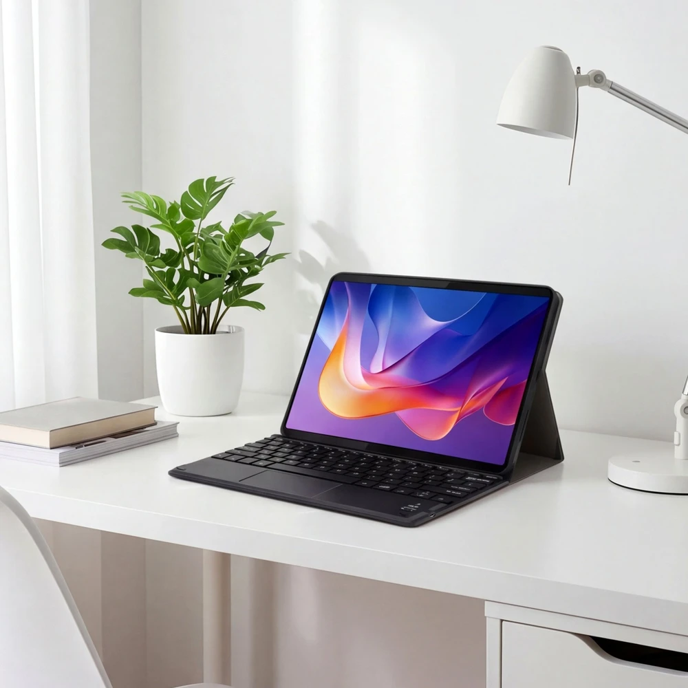 Uniq Z klaviatūra Bluetooth su touchpad skirtas Redmi Pad 2 11 2025 – apsauginis su stovu, prieiga prie portų ir mygtukų