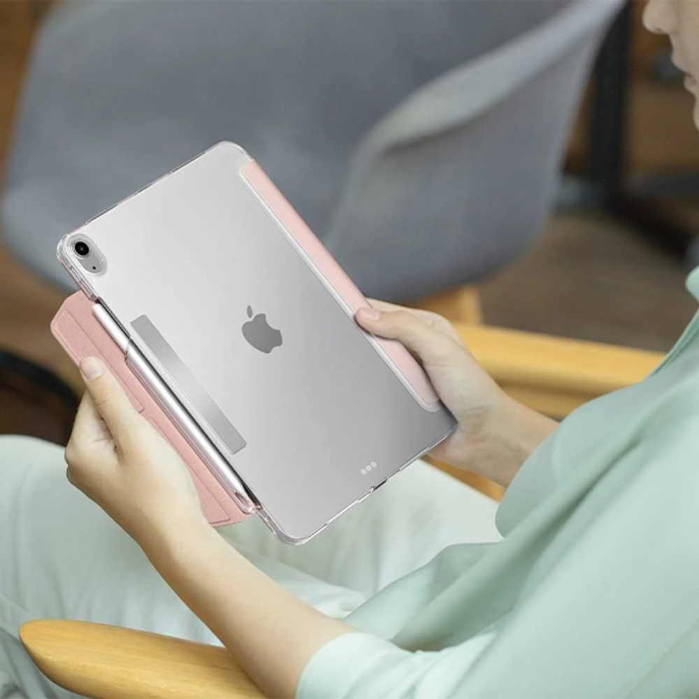 UNIQ Camden Click Apple iPad Air 11″ (2024) Dėklas rožinės spalvos/blush rožinės spalvos