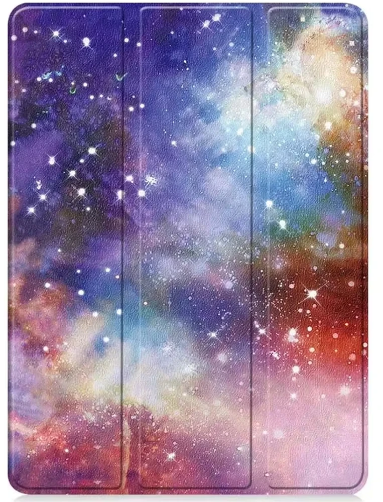 Planšetinio kompiuterio dėklas Strado-Tech Graphic skirtas Redmi Pad SE 8.7 2024 / Redmi Pad, Galactica – apsauginis su stovu, prieiga prie portų ir mygtukų