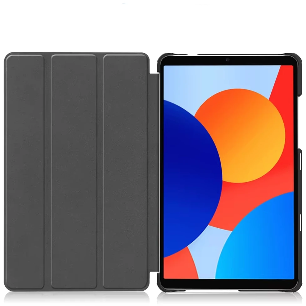 Planšetinio kompiuterio dėklas Strado-Tech Graphic skirtas Redmi Pad SE 8.7 2024 / Redmi Pad, Galactica – apsauginis su stovu, prieiga prie portų ir mygtukų