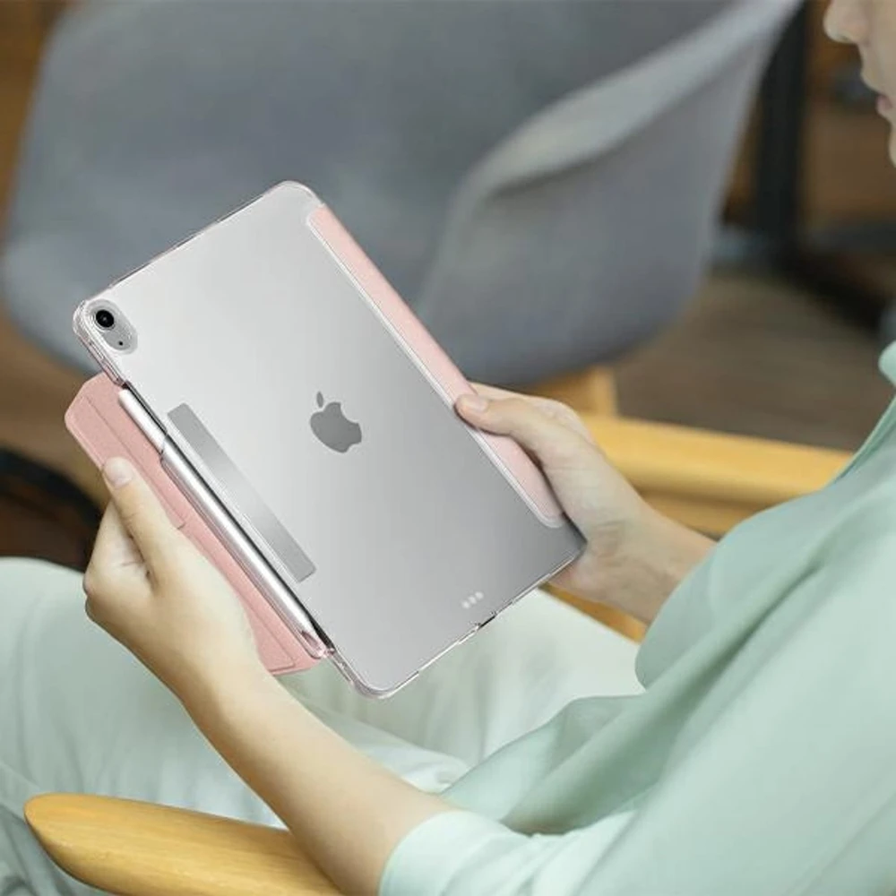 UNIQ Camden Click iPad Air 11″ (2024) dėklas smėlio/dramblio kaulo spalvos