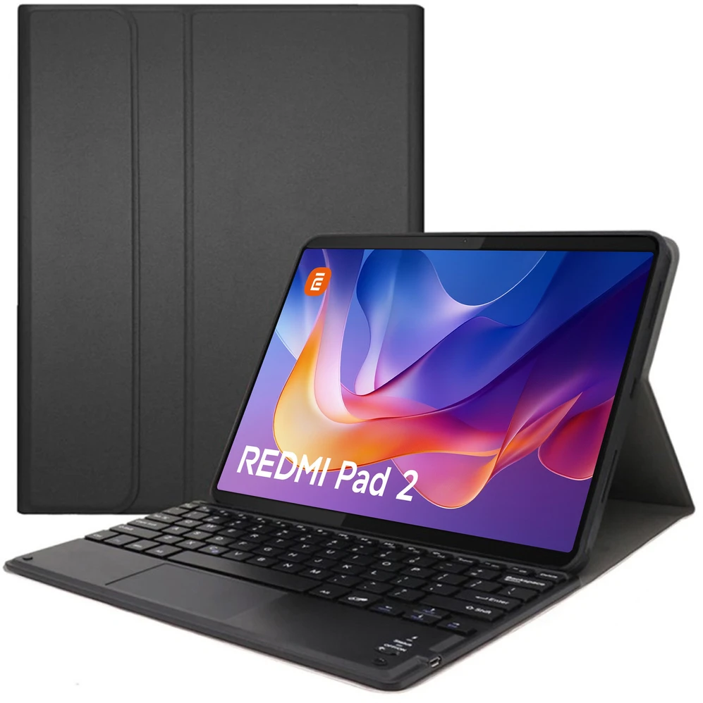 Uniq Z klaviatūra Bluetooth su touchpad skirtas Redmi Pad 2 11 2025 – apsauginis su stovu, prieiga prie portų ir mygtukų