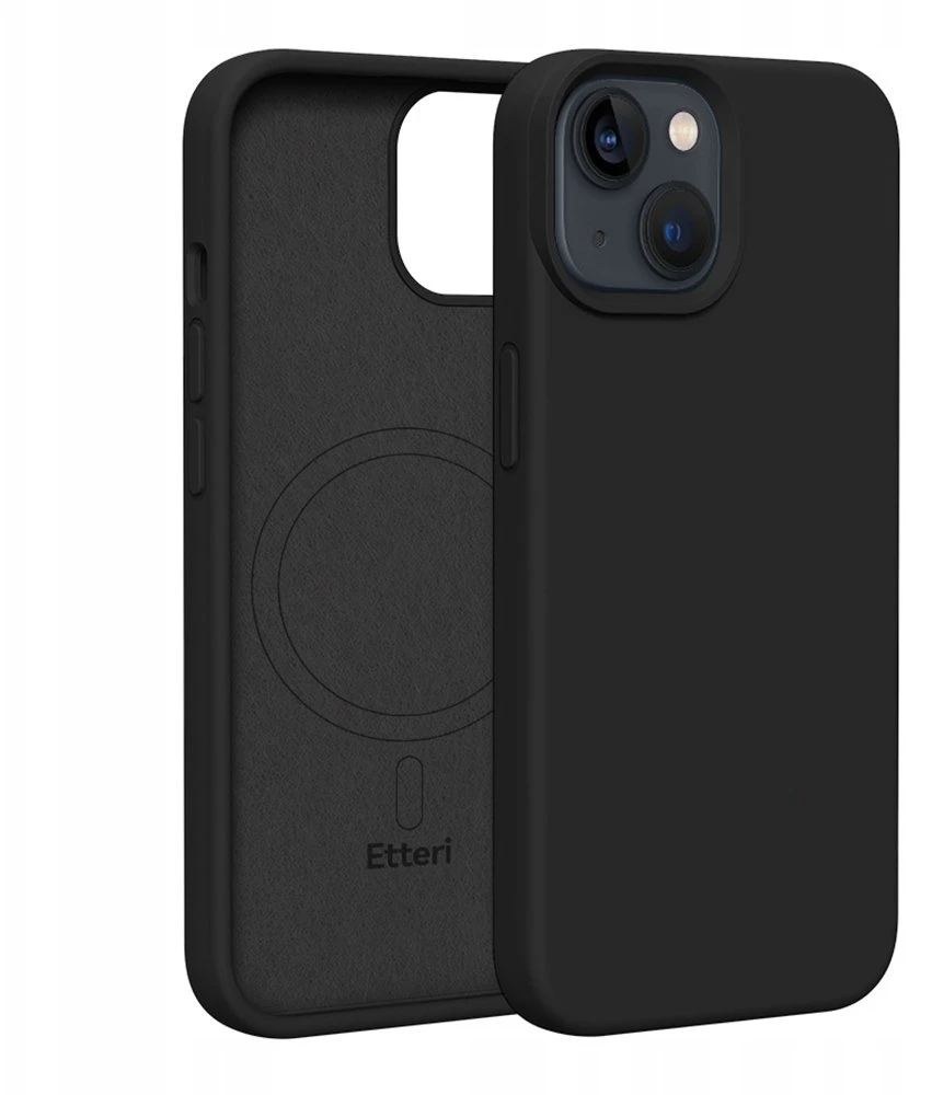 Dėklas Telforceone Etteri Silicone Mag Apple iPhone 14 6,1" juodos spalvos