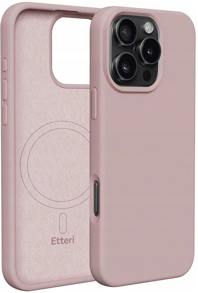 Dėklas Telforceone Etteri Silicone Mag Apple iPhone 16 Pro 6,3" rožinės spalvos