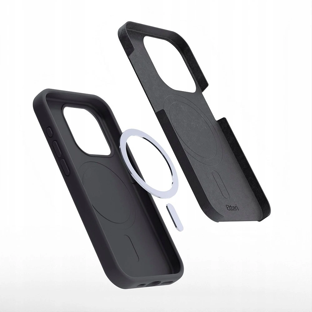 Dėklas Telforceone Etteri Silicone Mag Apple iPhone 14 6,1" juodos spalvos