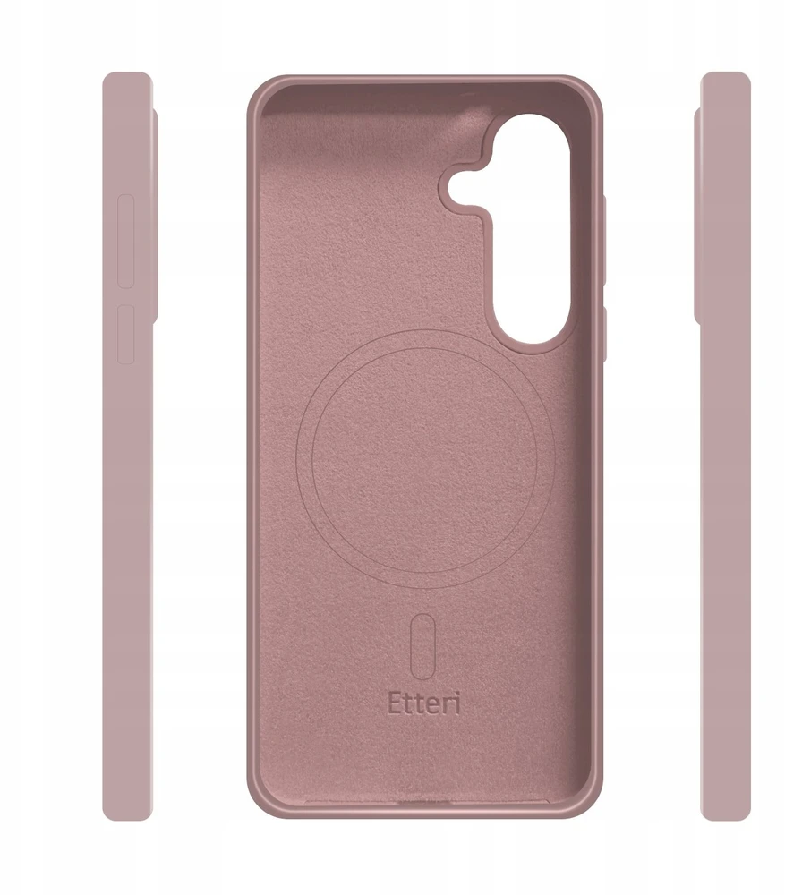 Etteri silikoninis Mag dėklas, skirtas Samsung Galaxy S25, šviesiai rožinis