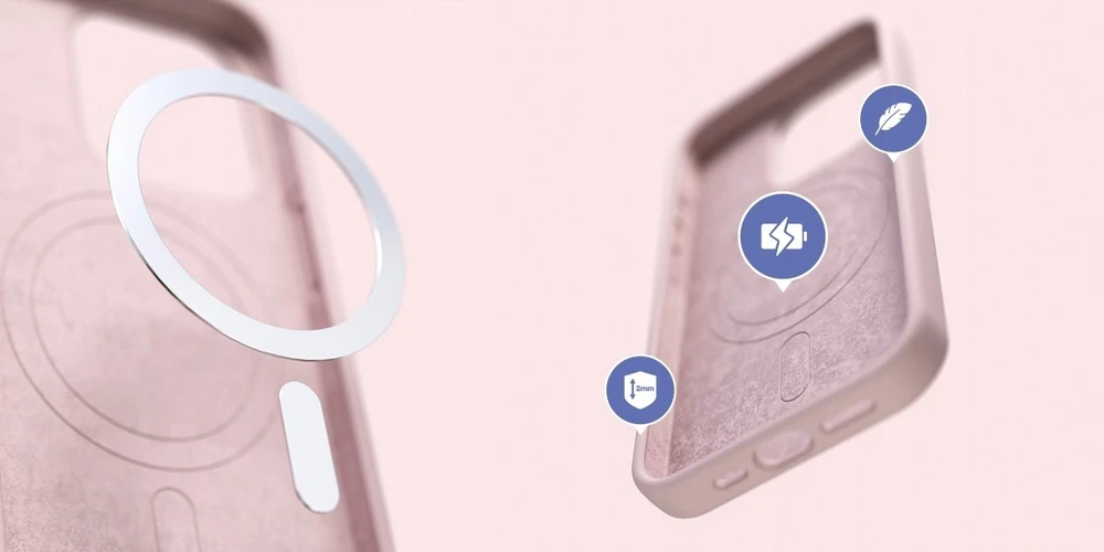 Etteri silikoninis Mag dėklas, skirtas Samsung Galaxy S26 Ultra, šviesiai rožinis