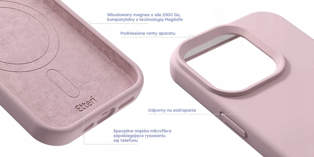 Etteri silikoninis Mag dėklas, skirtas Samsung Galaxy S26 Ultra, šviesiai rožinis