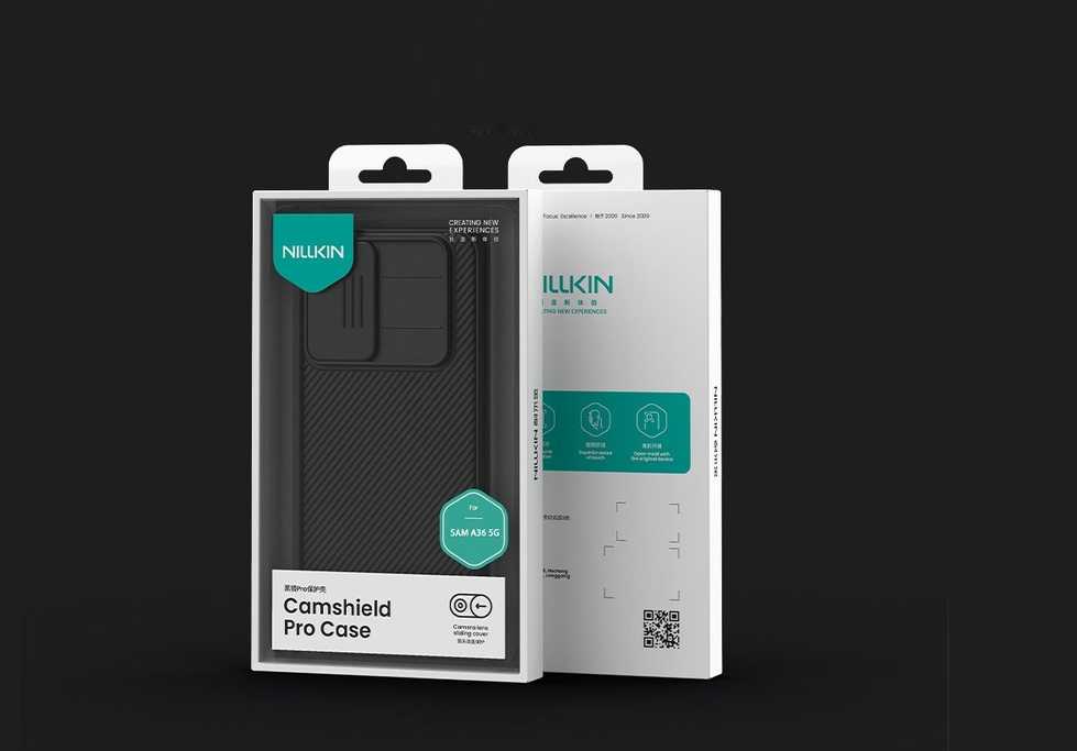 Nillkin CamShield PRO Hard Case skirta Samsung Galaxy A36 5G dėklas telefonui juodos spalvos