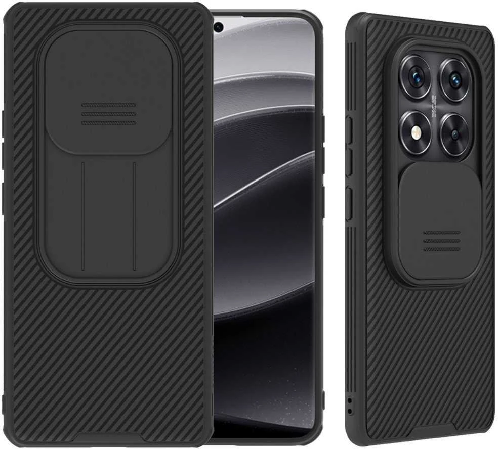 Nillkin CamShield PRO Hard Xiaomi Redmi Note 14 Pro 5G/Poco X7 5G dėklas telefonui juodos spalvos