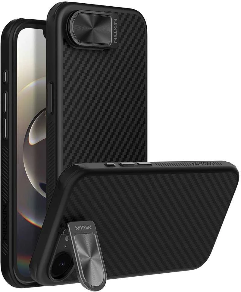 Nillkin CarboProp Aramid Magnetic dėklas skirtas Apple iPhone 16e juodos spalvos