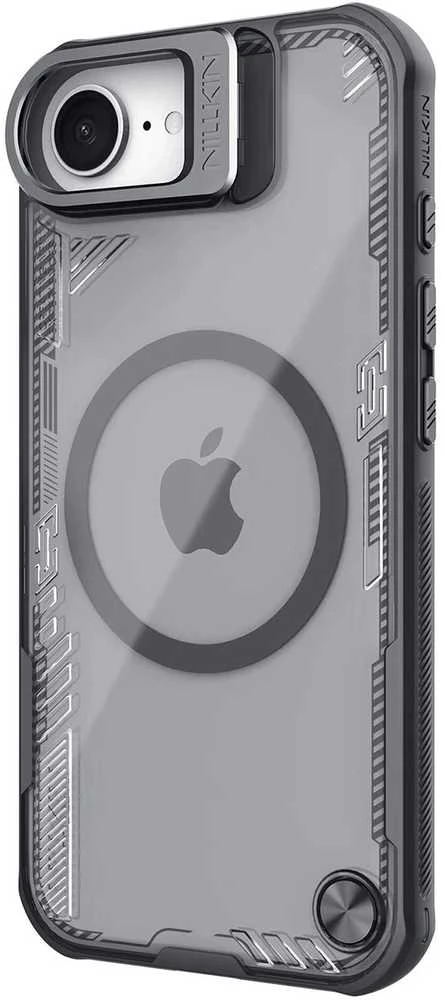 Nillkin Iceblade Prop Magnetic dėklas su Stand skirtas Apple iPhone 16e – juodos spalvos