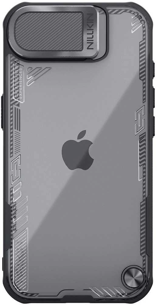 Nillkin Iceblade Prop dėklas su Lens dėklas and Stand skirtas Apple iPhone 16e – juodos spalvos