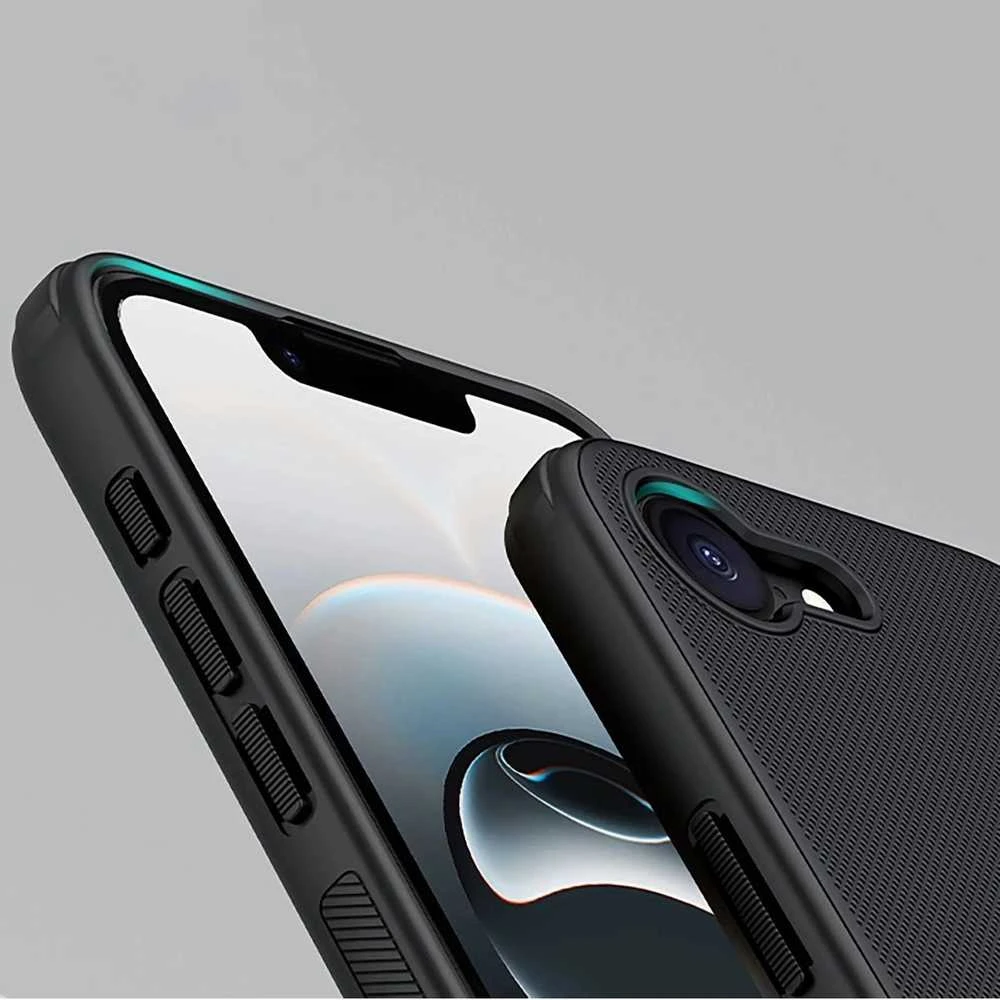 Nillkin Super Frosted PRO Magnetic Back dėklas skirtas Apple iPhone 16e juodos spalvos