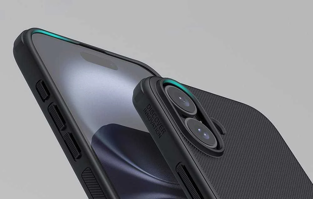 Nillkin Super Frosted PRO Magnetic Back Apple iPhone 16 Plus dėklas telefonui juodos spalvos