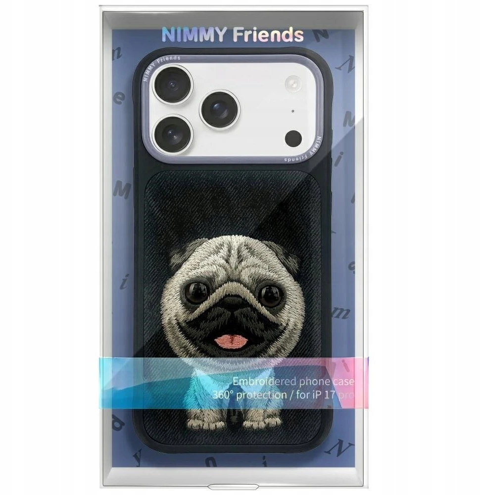 Dėklas NIMMY case BIG EYED PET 2.0 Dog for IPHONE 17 juodas