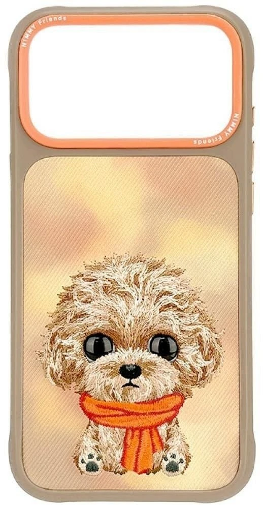 NIMMY dėklas BIG EYED TEDDY POODLE, skirtas IPHONE 18 Pro/17 Pro, rudos spalvos