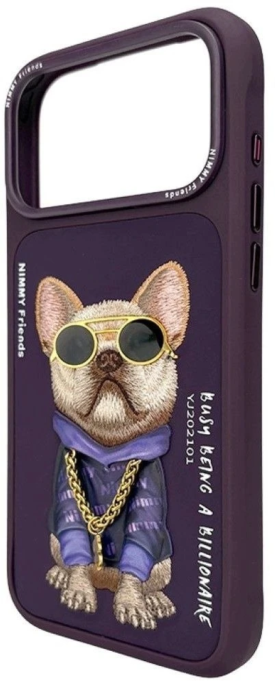 NIMMY dėklas akiniai COOL DOG skirtas IPHONE 18 Pro Max/17 Pro Max violetinė