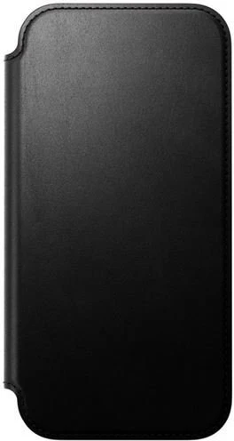 NOMAD odinis dėklas IPHONE 18 Pro Max/17 Pro Max, suderinamas su MagSafe (Modern Leather Folio ECCO Leather) juodas