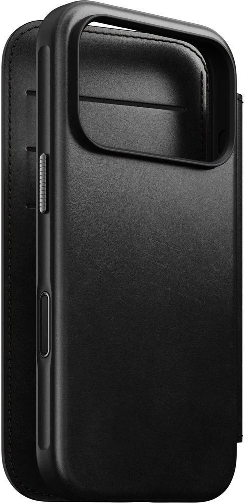 Nomad Modernus odinis folio tipo dėklas, juodas (Horween) - iPhone 18 Pro/17 Pro