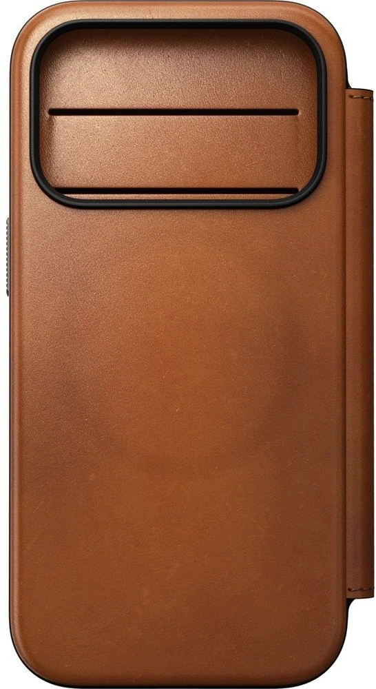 Dėklai ir viršeliai - Flip Nomad Modern odinis dėklas-knygelė, saddle (Horween) – iPhone 18 Pro/17 Pro