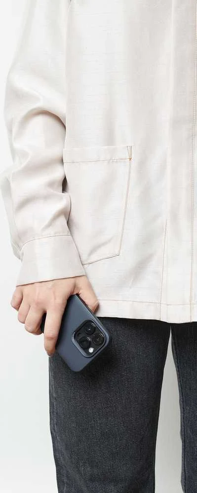 Christian Dior Nudient Thin Apple iPhone 14 Pro Max dėklas teleofnui mėlynos spalvos
