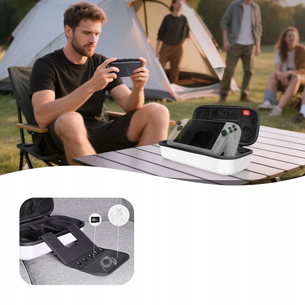 JYS Planšetinio kompiuterio dėklas Apsauginis Futeralas Case Hard Case Asus Rog Ally / Rog XBOX Ally X / -x152-v2 / Balta (SB11091)