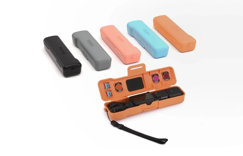 „Sunnylife“ apsauginis dėklas su dirželiu, skirtas „Osmo Pocket 3“ (rožinis)